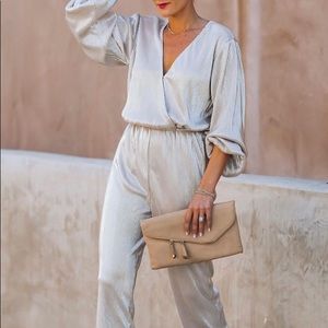 Pocketed Plisse Jumpsuit